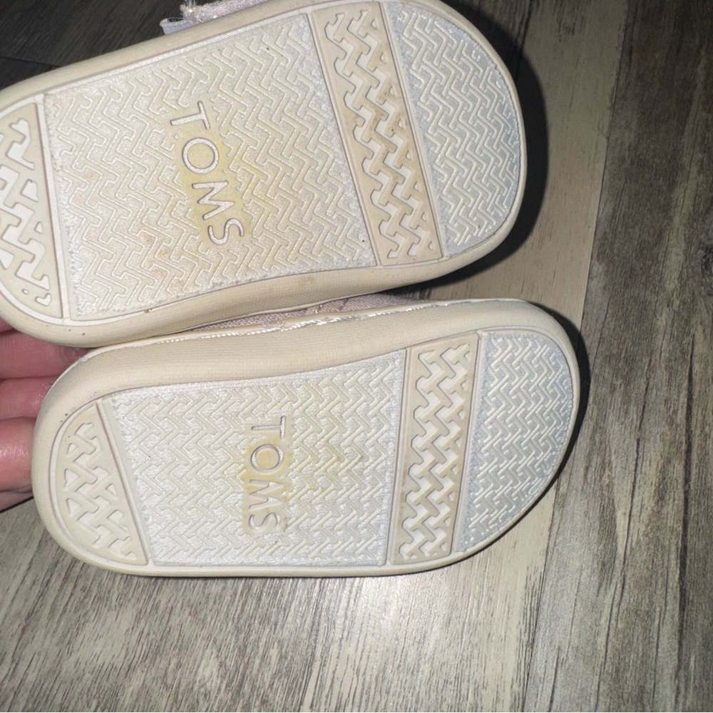 TOMS Light Pink Baby Shimmer Shoes - Picture 7 of 11